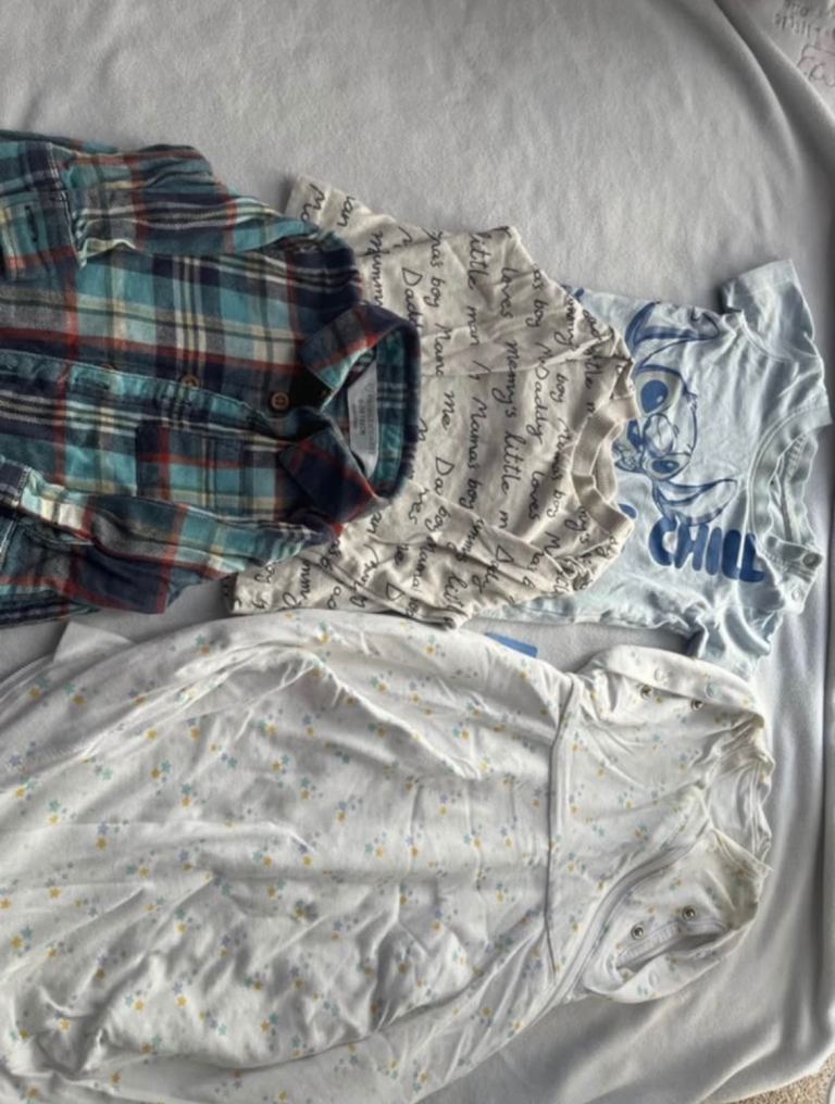 35x Baby Boys 0-3 Month Sleepsuits & Rompers Bundle