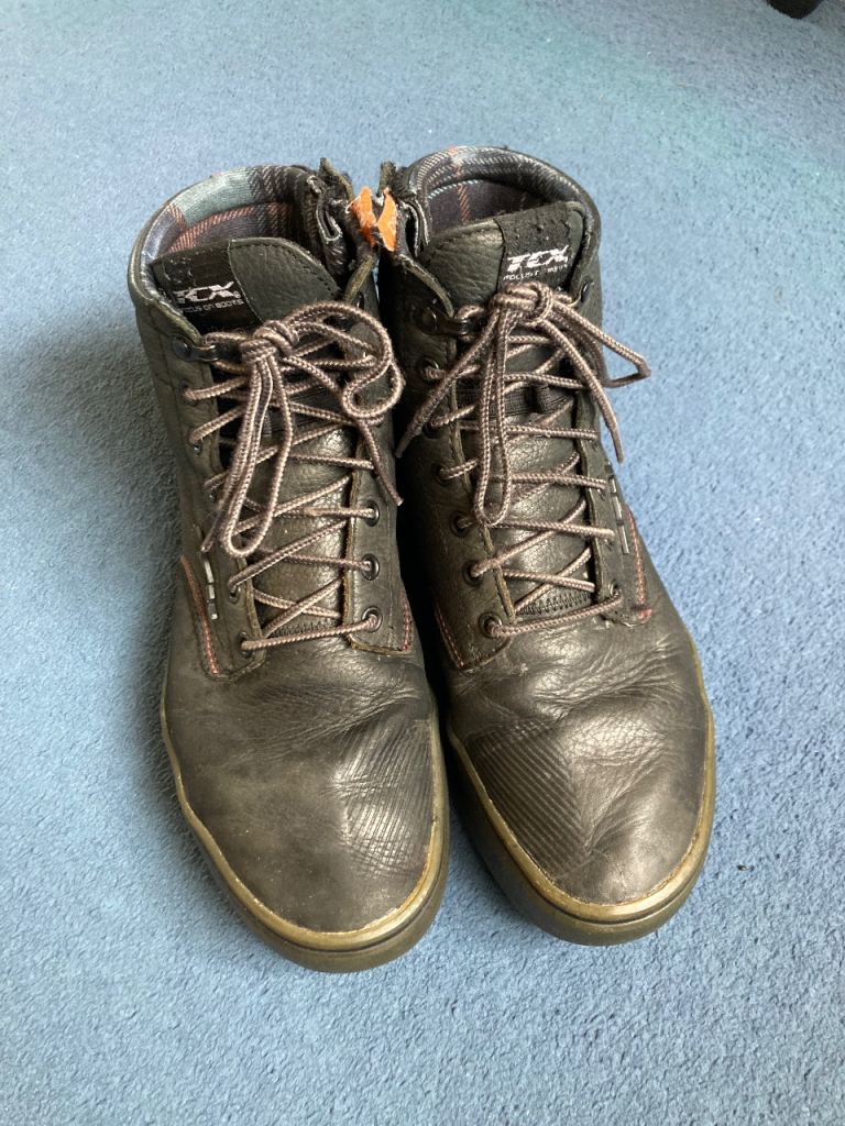 TCX Dartwood WP Motorcycle Motorbike Leather Waterproof Boots, Black, Size 8 UK