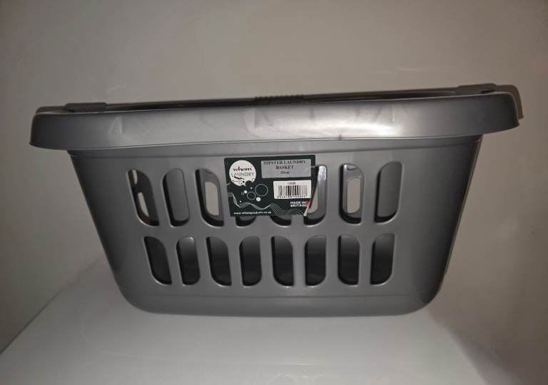 Wham Hipster Ergonomic Laundry Basket – Silver (60L)