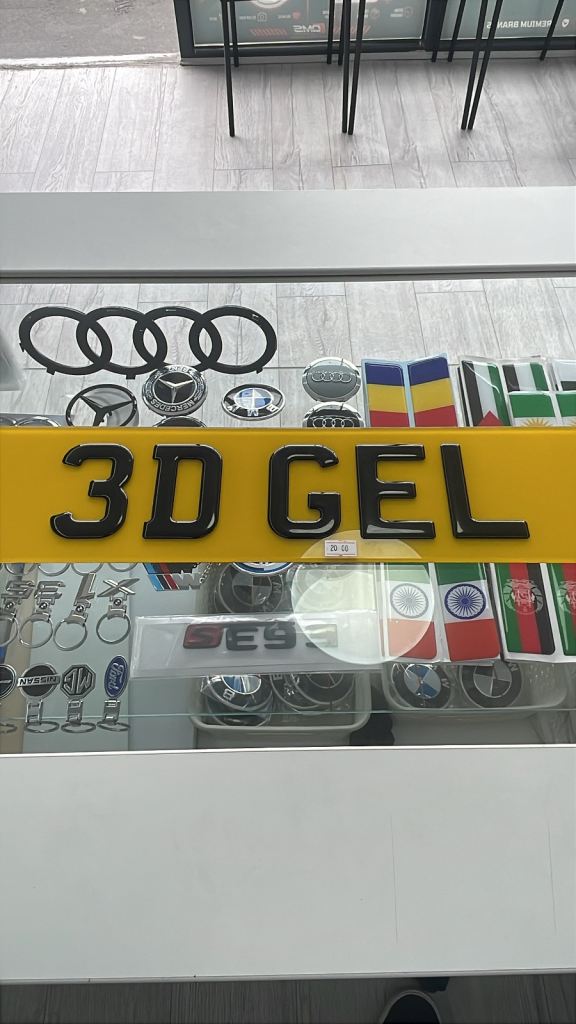 3D Gel Number Plates QMS