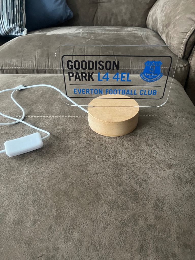 Goodison Park Light Up Sign