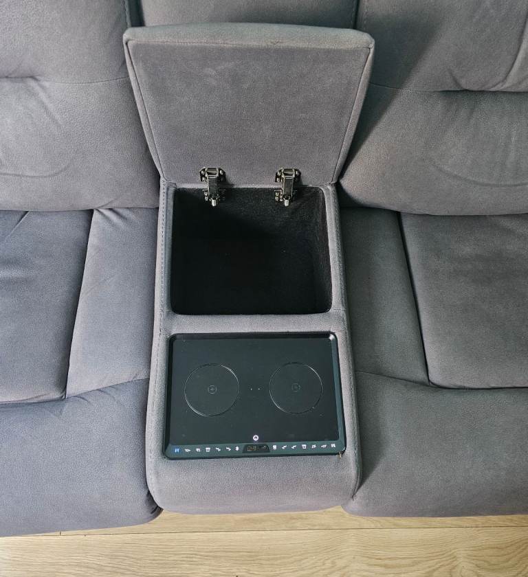 2 SEATER SETTEE WITH MIDDLE CONSOLE PLUS CHAIR