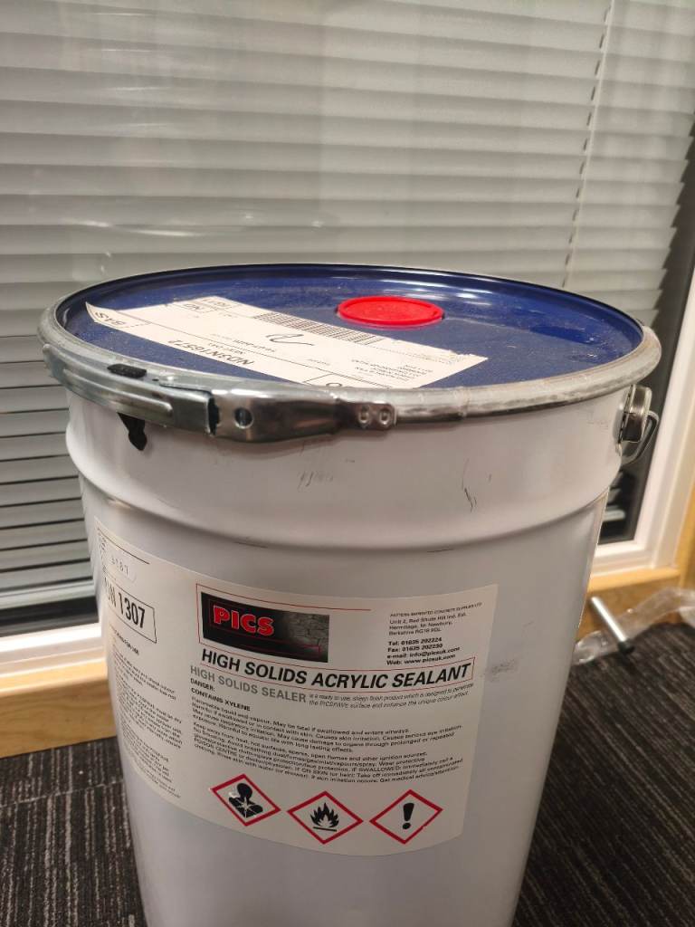 PICS CM41 High Solids Acrylic Concrete Sealer 25L – New & Unopened