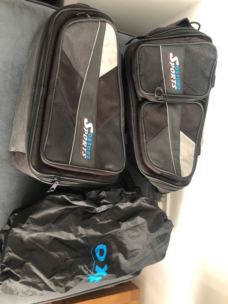 Oxford motorcycle expanding panniers with rain covers 