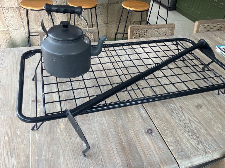 Aga/range cooker drying rack, rail and kettle