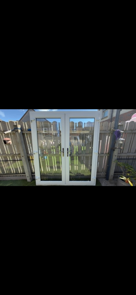 Like new pvc french doors 
