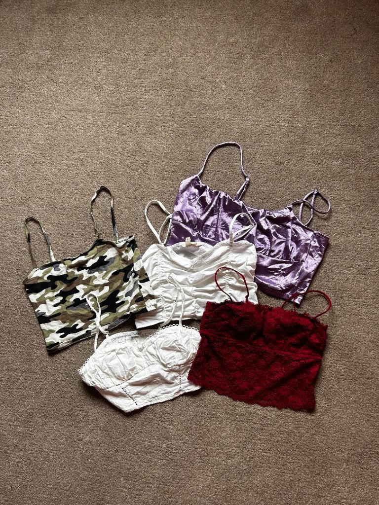 Selection of Women's Crop Tops – Various Colours and Styles