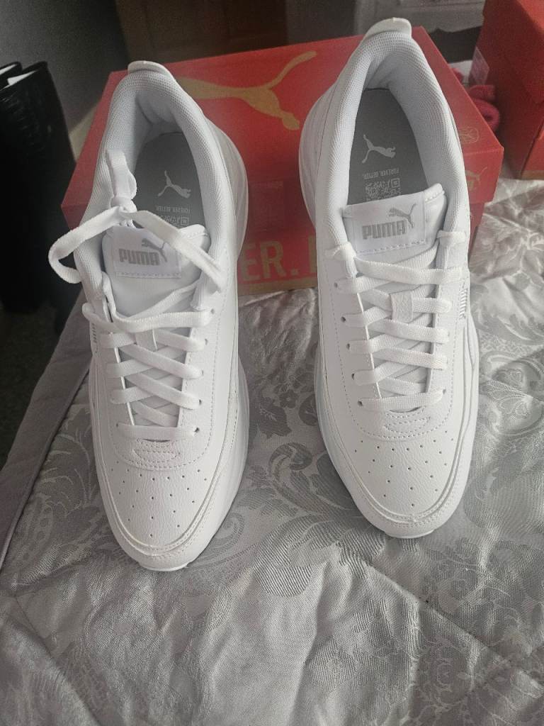 Brand New Puma White Trainers – Unworn with Box