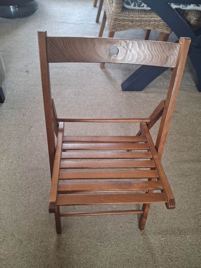 Beautiful Solid Wood Vintage Folding Chair 
