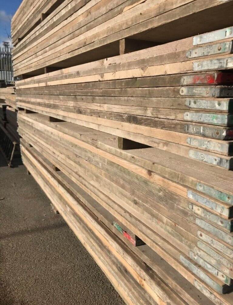 Timber reclaimed scaffolding boards 
