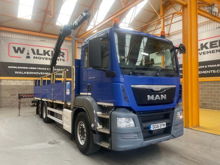 MAN TGS 26.360, *EURO 6* 6X2 26 TONNE DRAWBAR SPEC FLATBED/CRANE