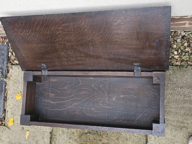 Vintage oak joint stool 