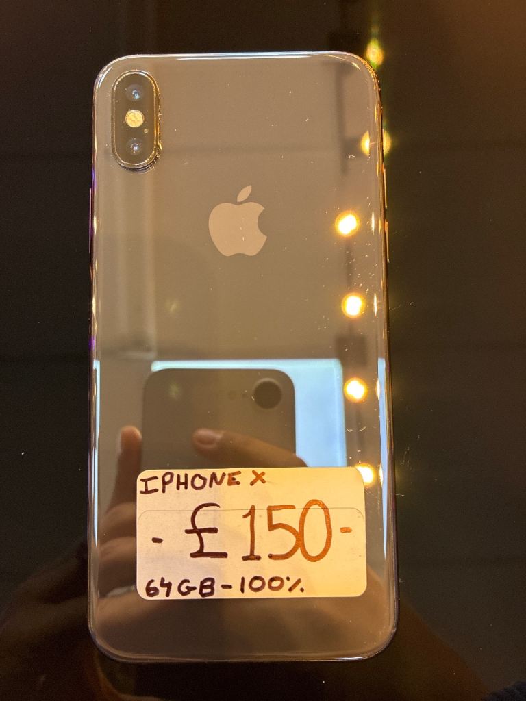 Apple iPhone X 64GB - Silver, Good Condition