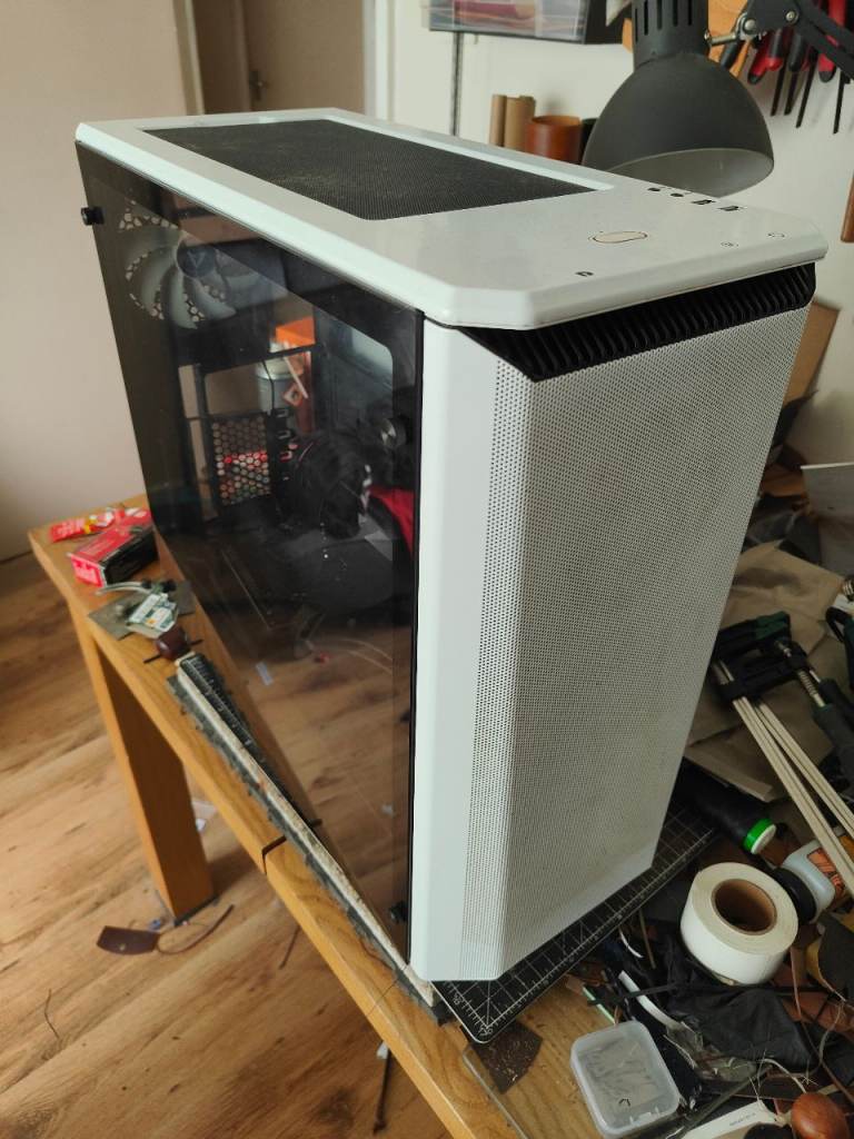 Phanteks Eclipse P400A mid tower pc case with 6 fans and vertical gpu bracket