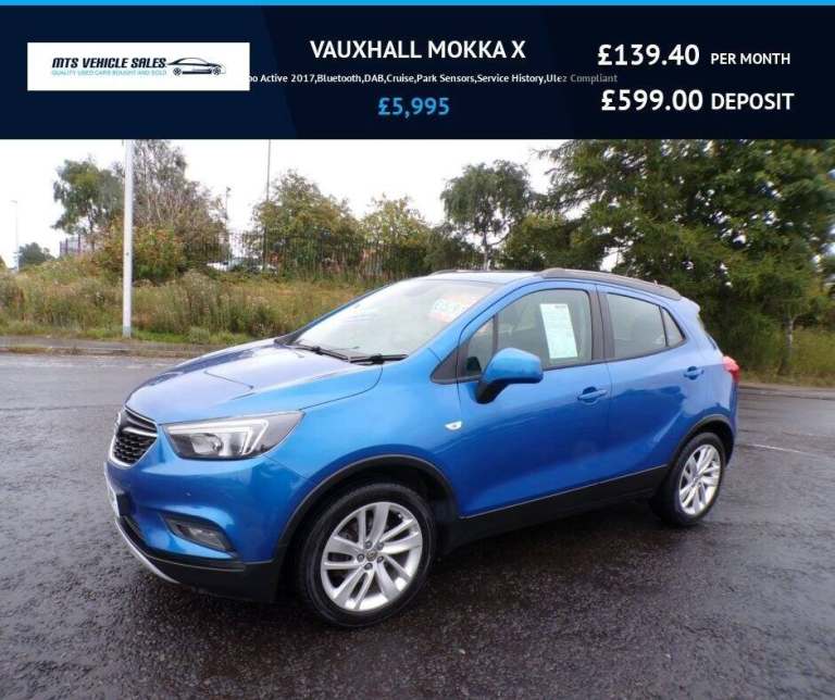 2017 Vauxhall Mokka X VAUXHALL MOKKA X 1.4i Turbo Active 2017,Bluetooth,DAB,Cruise,Park Sensors,S...