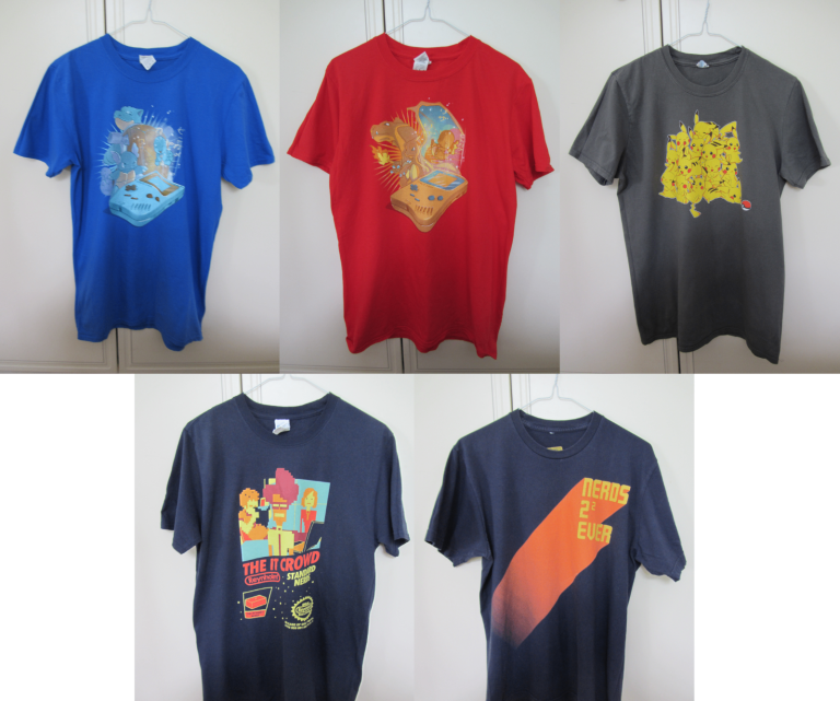 image for Men's Medium T-shirts (Pokémon, The IT Crowd, etc.)