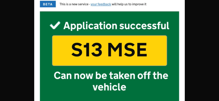 S13 MSE Private plate on retention ready to transfer..