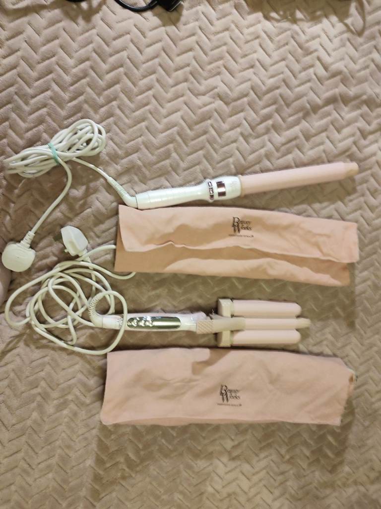 BeautyWorks Molly Mae Bundle Professional Hair Curler Wand and Waver Set