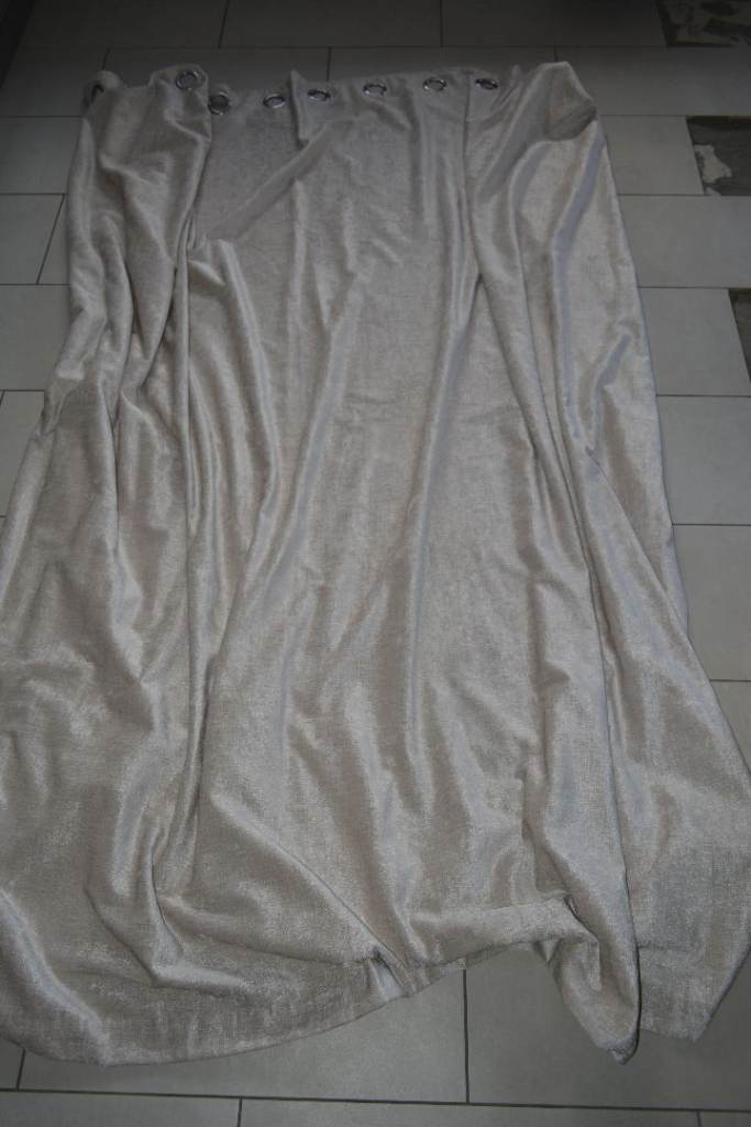 Large Cream Chenille Curtains