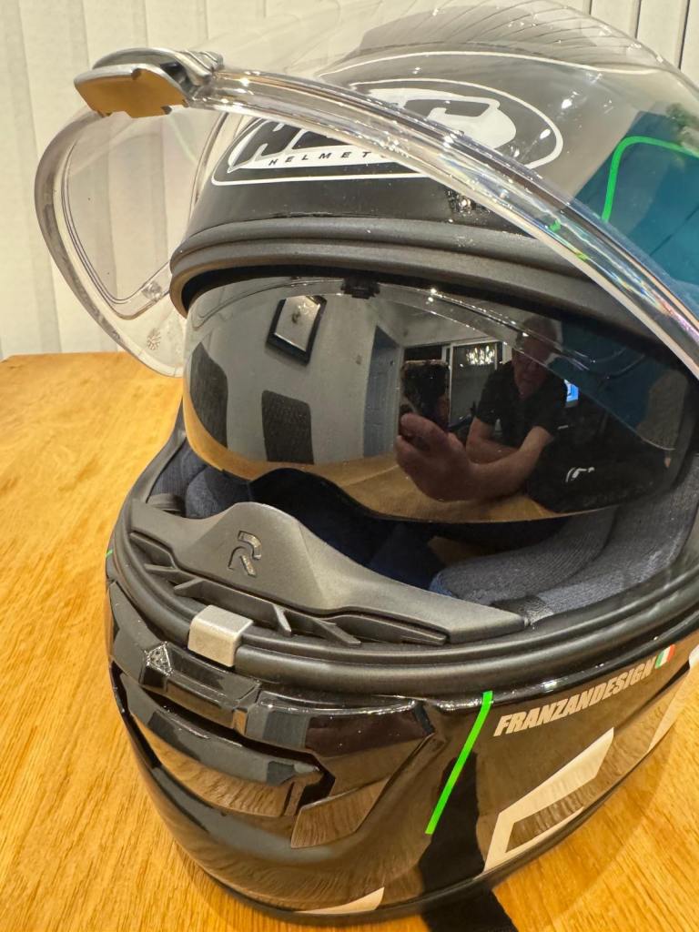 HJC helmet with built in sun visor New