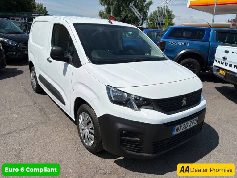 2020 Peugeot Partner White 1.5 BlueHDi Euro 6 panel van, 44,000 miles, ULEZ compliant, 5-Speed m ...