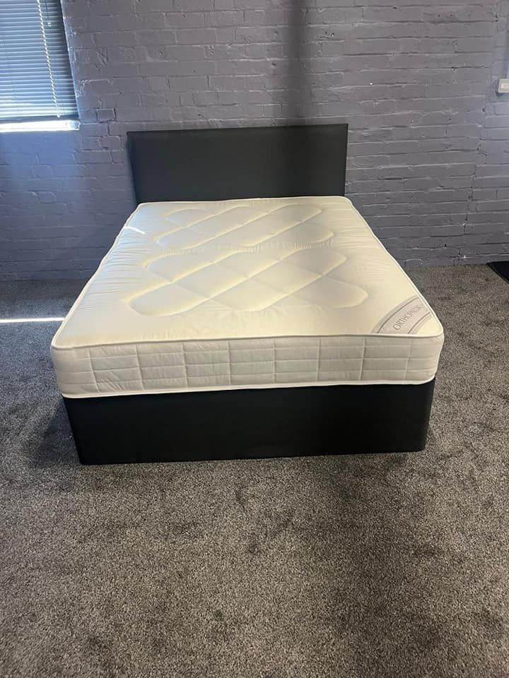 BIG OFFER == Divan 4FT Small Double Bed Base With Mattress & Storage Option == CASH ON DELIVERY