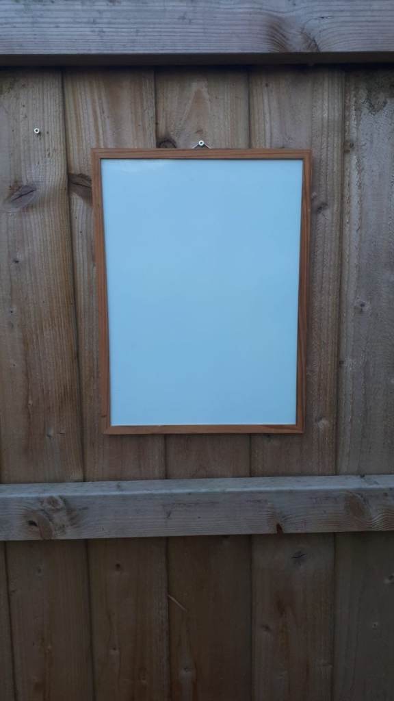 White board for writing with markers, frame board for watercolour print, photo, picture
