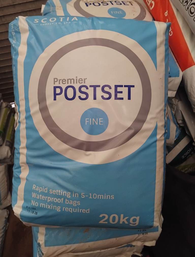 Premier POSTSET Fine Postcrete 20kg Bags – Rapid Setting