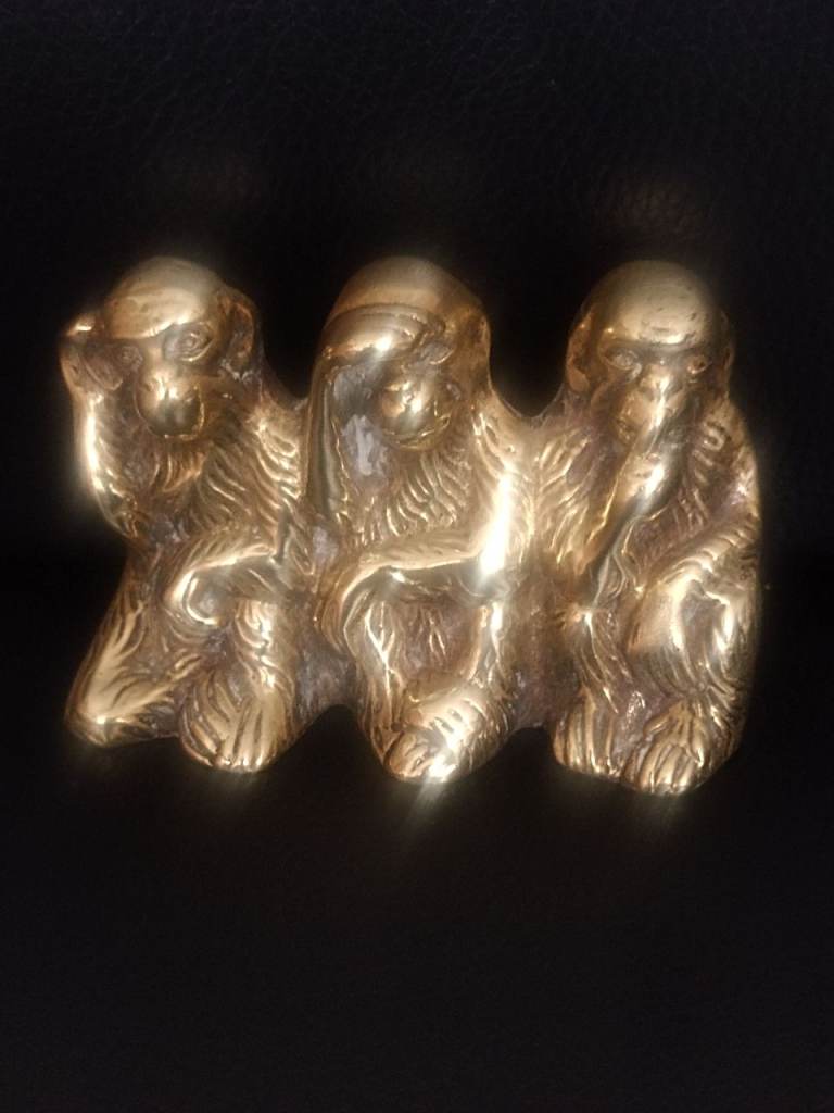 Vintage Brass 3 Wise Monkeys 