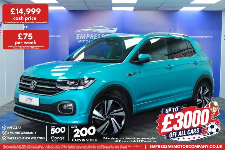 2022 Volkswagen T-Cross 1.0 TSI R-Line SUV 5dr Petrol Manual Euro 6 (s/s) (110 ps) HATCHBACK Petr...