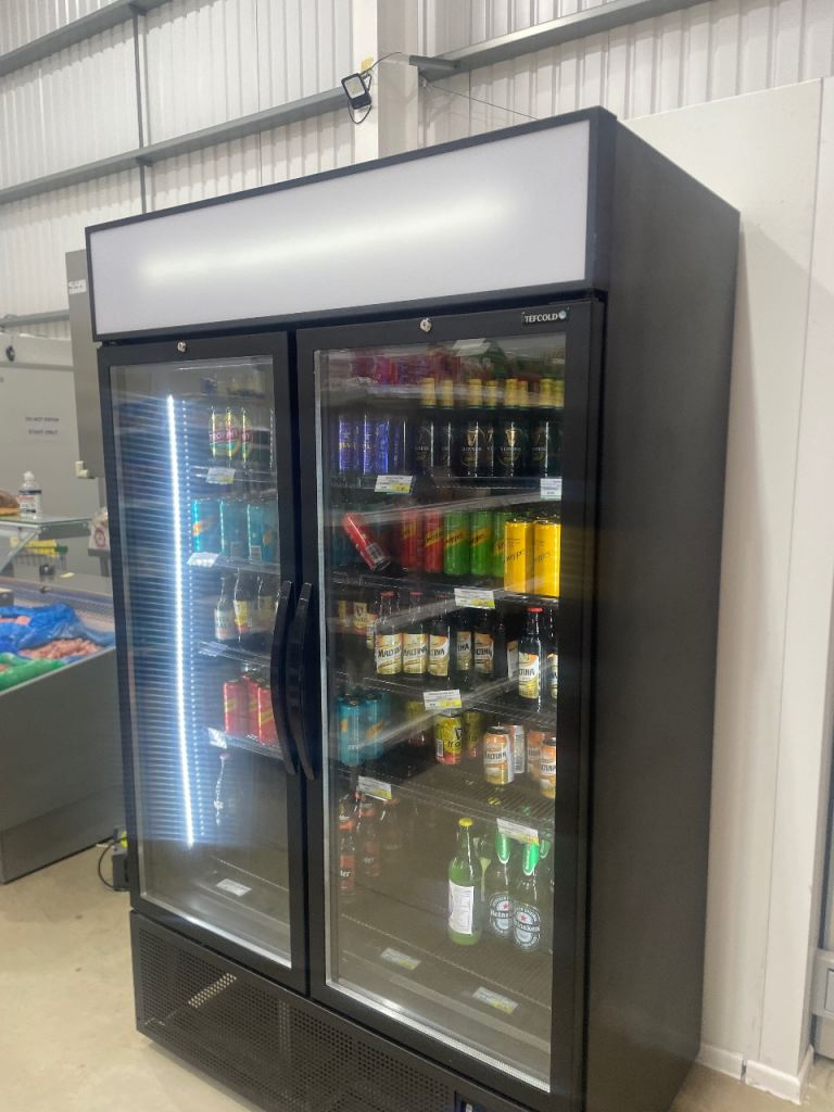 Black Display 2 Door Fridge 