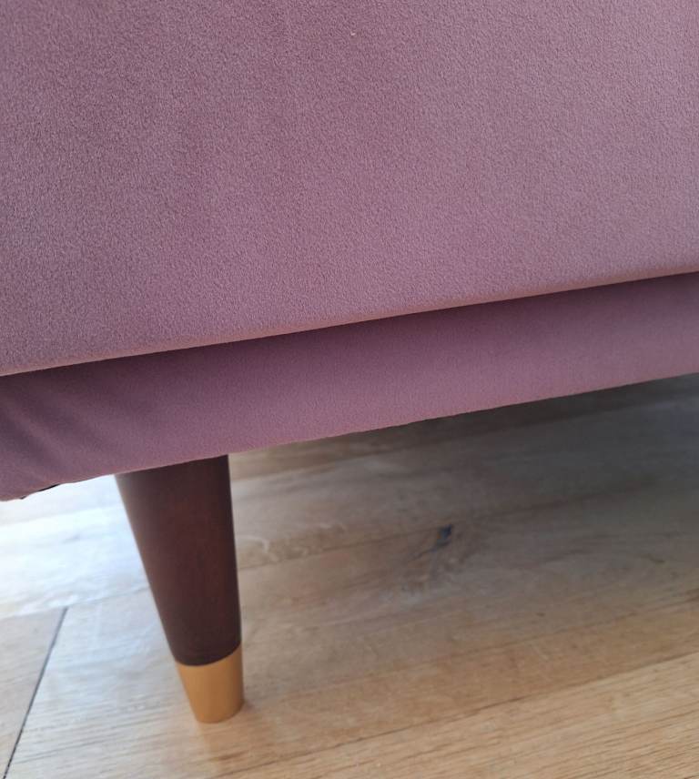John Lewis sofa bed - pink velvet - Hardly used