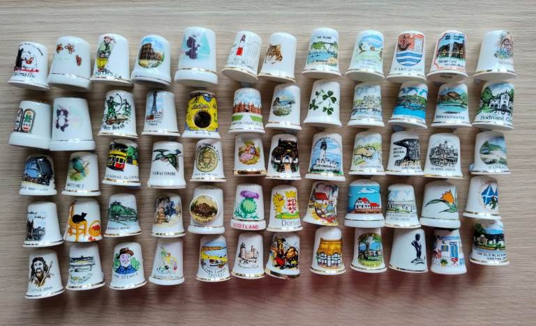For Sale 60 Thimbles 50p each.