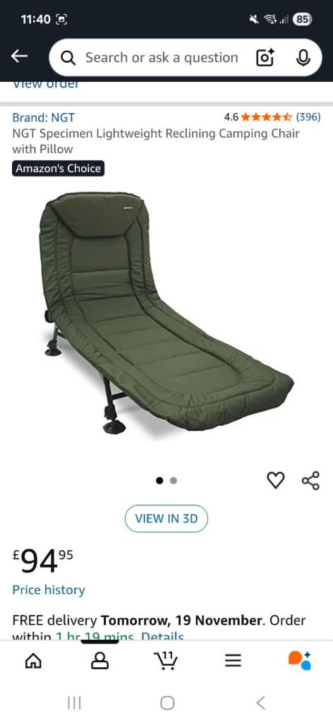  carp chair bed