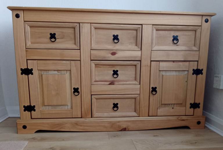 Corona Sideboard 2 door 5 drawer Mexican Solid Pine