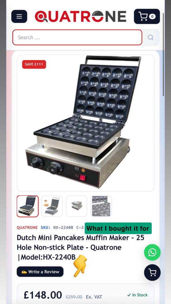 Mini Pancakes Maker – As Good As New