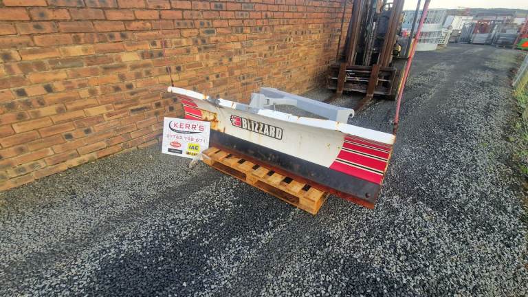 Tractor front loader blizzard angled snow plough with euro 8 brackets 