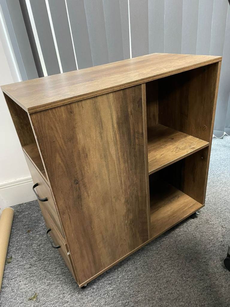 Wooden Storage Unit with Drawers & Shelves – Office / Home Cabinet