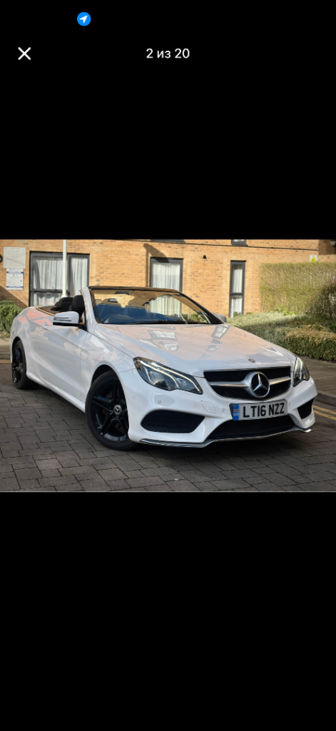 Mercedes-Benz, E CLASS, Convertible, 2016, Semi-Auto, 2987 (cc), 2 doors