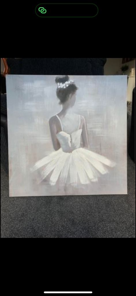 Large silver/grey ballerina print 