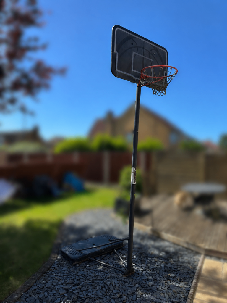 Free to collector - basketball hoop/post.