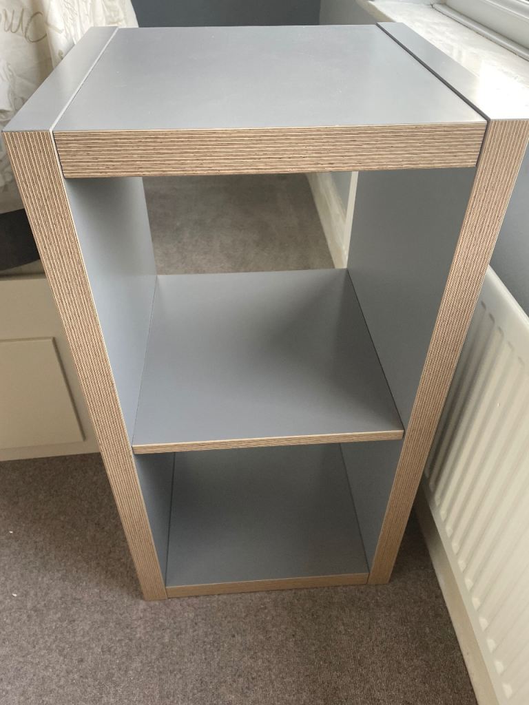 IKEA KALLAX Shelving Unit – Grey/Wood Effect