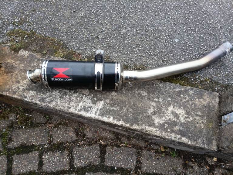 Black Widow end can and leading pipe