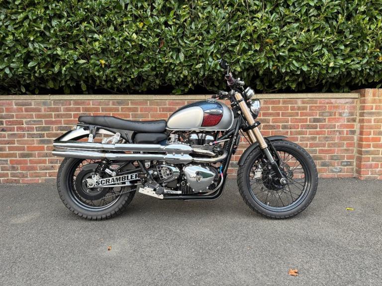 Triumph Bonneville Scrambler 865 Custom Build Belt Drive Many Custom Parts 