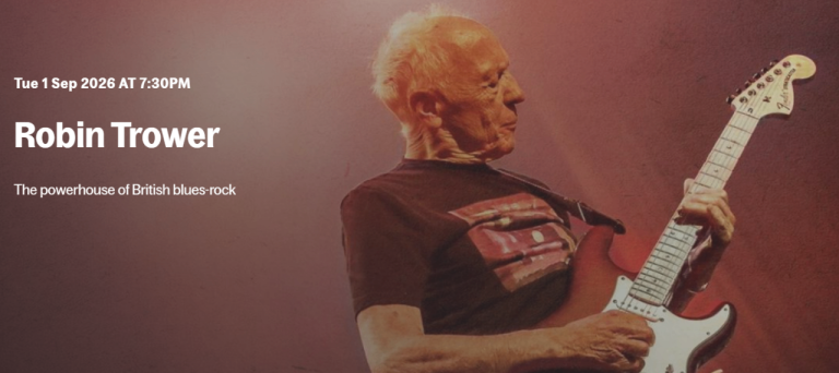 Robin Trower Tickets x 2. Queens Hall, Edinburgh - 1st September 2026