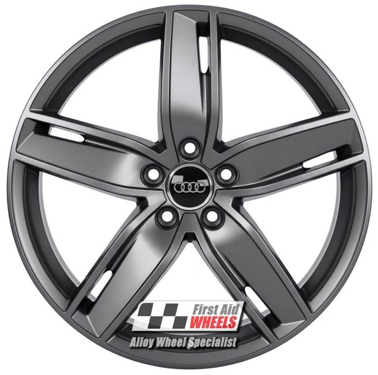 R647GS Swap AUDI S3 8V 4X 19'' GENUINE 5 ARM WING SATIN CARBON GREY ALLOY WHEELS