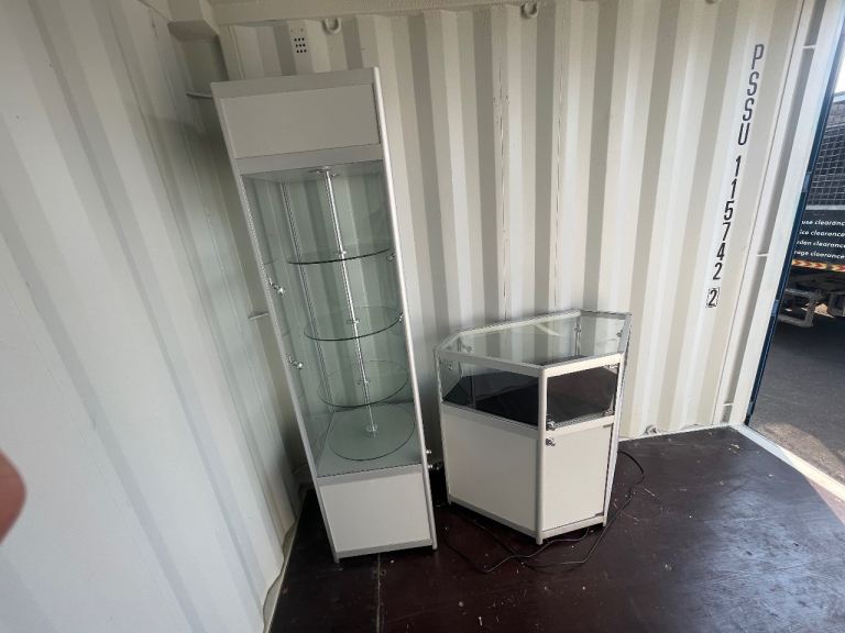 Shop Display Cabinets - Glass and Aluminium, Good Condition