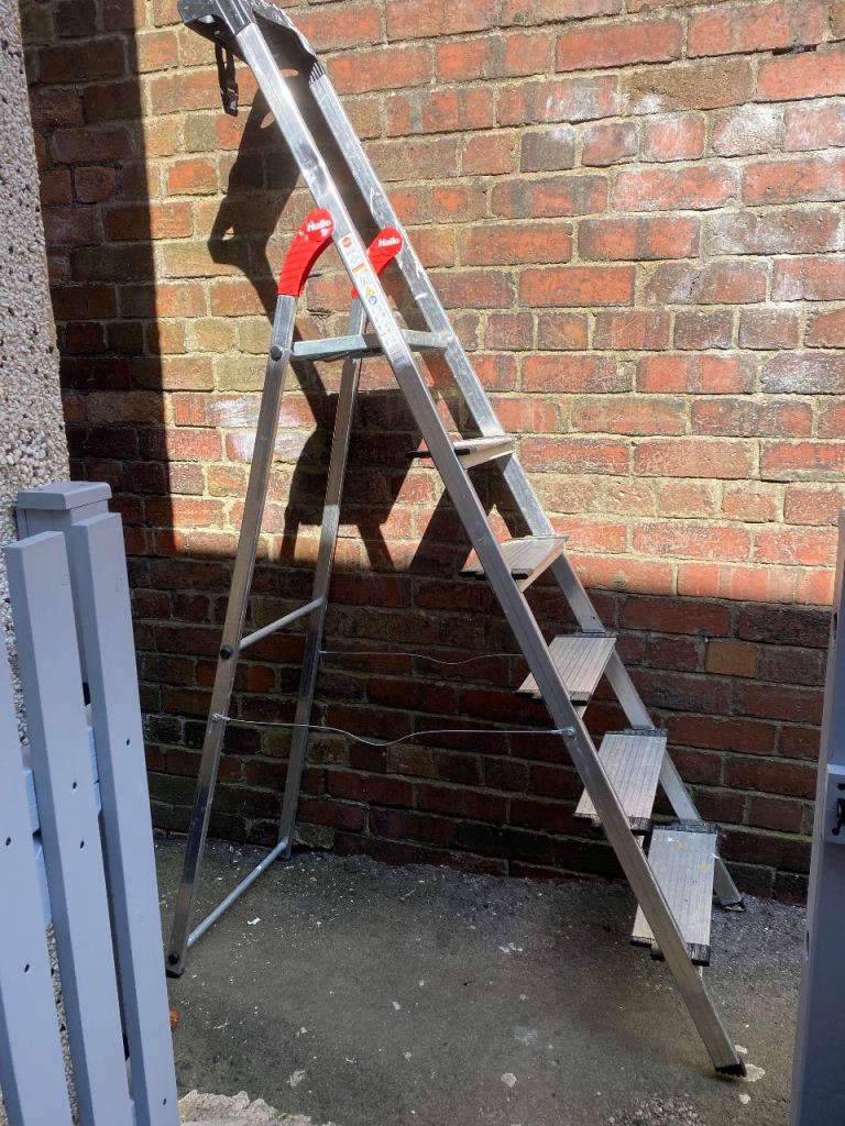 Hailo L80 ComfortLine 6-Step Ladder - Aluminium