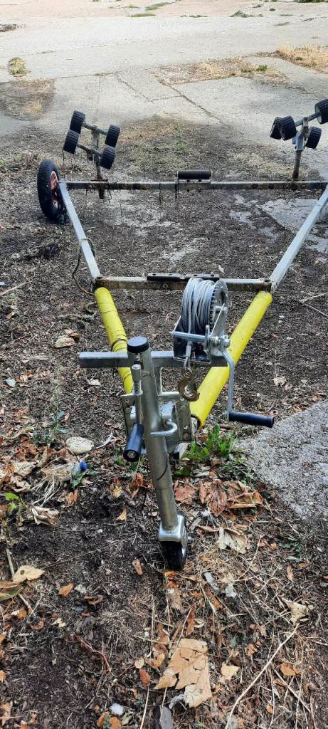 Boat Trailer with Rollers and Winch – Good Condition