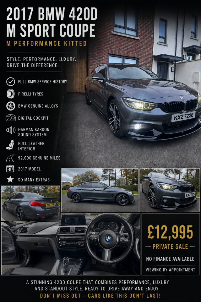 BMW, 4 SERIES, Coupe, 2017, Semi-Auto, 1995 (cc), 4 doors